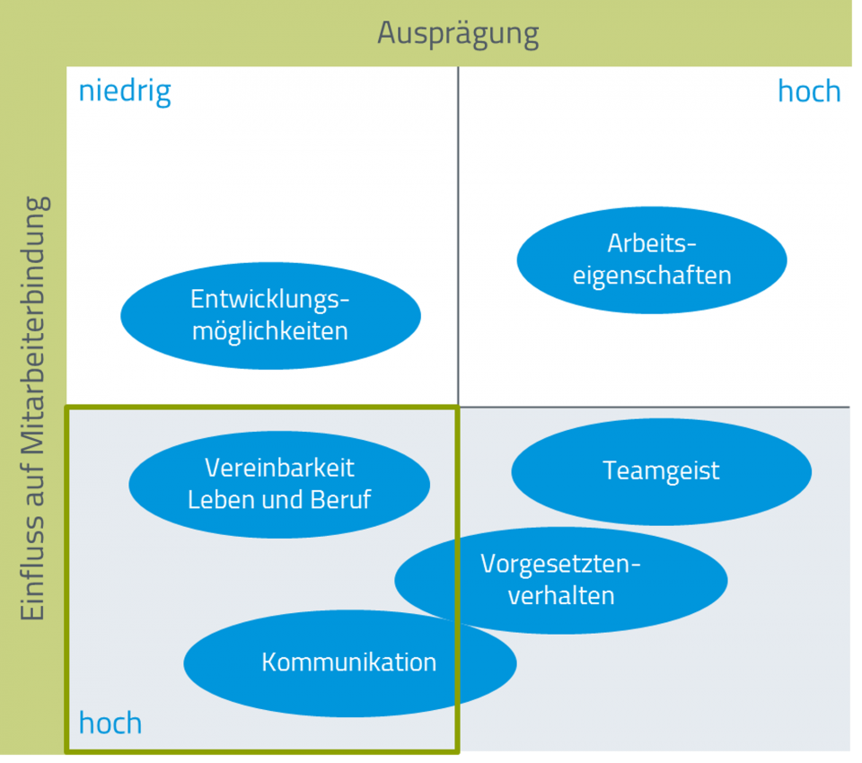 CONSCIE-Analysematrix Personalberatung auf Basis einer Mitarbeiterbefragung